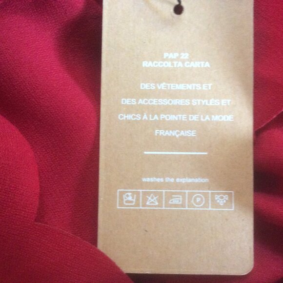 SHEIN Curve Frenchy Red NWT Scallop Trim Halter Dress Size 4XL - Picture 4 of 7